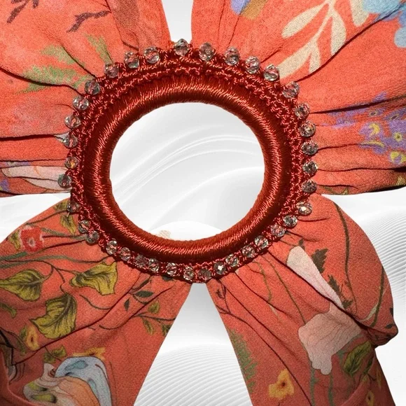 My Beachy Side Butterfly Begonia Cut Out Maxi Dress Romantic Small Orange - Picture 7 of 11